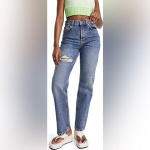 Topshop | Brixton Ripped High Waist Dad Jeans